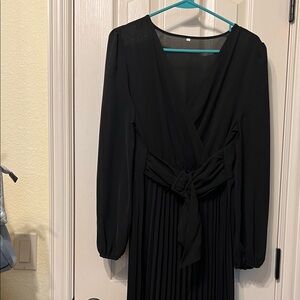 NWOT chiffon like dress with V neck